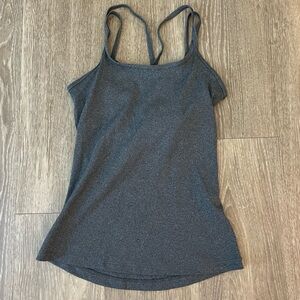 Gray workout athletic top